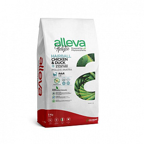 Alleva HOLISTIC macska szőrgombóc csirke & kacsa & cukornádrost & aloe vera 5 kg