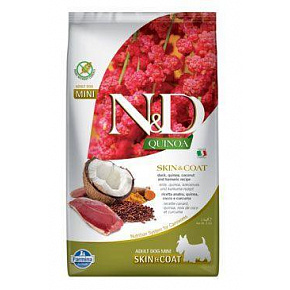 Farmina N&D kutya QUINOA (GF) felnőtt mini, bőr & szőr, kacsa & kókusz 0,8 kg
