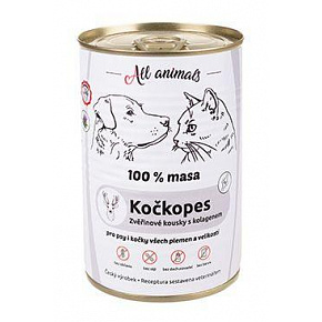 All Animals kutyamacská konz. Vadhús darabok káposztával.400g