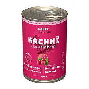 Louie Dog konz. Kacsa áfonyával és prebiotikumokkal 400g