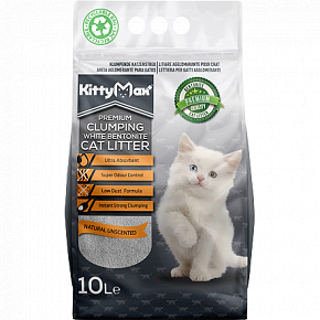 KITTYMAX csomósodó, pormentes fehér bentonit 10 l