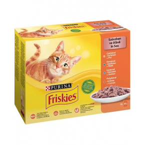 Nestlé Friskies macska Multipack csirke & kacsa & lazac & sárgarépa kapszula 12x85 g