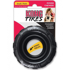 Játék Kong Dog Extreme Tire fekete, természetes gumiból, S 16 kg-ig