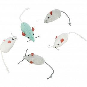 Mini - Egér, fehér, szürke egér 5 cm