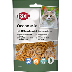 Ocean Mix, mini halak csirkemellel és macskamentával, hústartalom 27%, 50 g