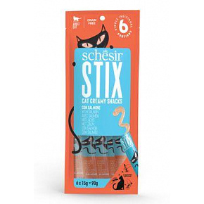 Schesir Cat treat Stix folyékony snack lazac 6x15g