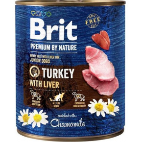 Brit Premium by Nature kutyaeledel pulyka májjal 6 x 800 g konzerv
