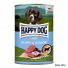 Happy Dog Sensible Puppy & Junior - Bárány & Rizs - bárány 400 g Happy Dog Sensible Puppy & Junior - Bárány & Rizs - bárány 400 g