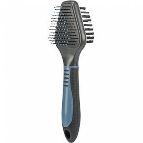 Műanyag kétoldalas háromszög kefe fém drótokkal 6x19 cm