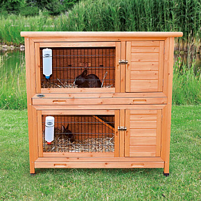 NATURA kisállat ketrec, 2 szintes 116 x 111 x 65 cm, világosbarna