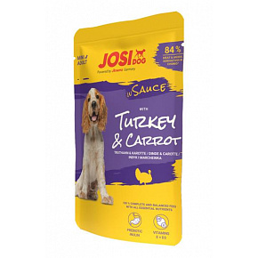 JosiDog Jutalomfalat Kutya Pulyka & Répa Szószban 100 g JosiDog Jutalomfalat Kutya Pulyka & Répa Szószban 100 g