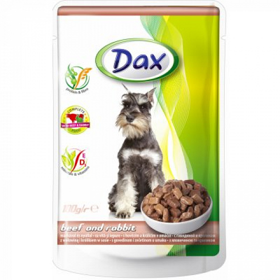 DAX kutyáknak való tasak Nyúl-marha 100g