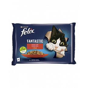 Nestlé FELIX Fantastic cat Multipack marhahús és uborka zselés kapszula 4x85 g