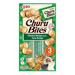 Inaba Churu Bites macska csemege Kura tonhallal 3 tubus 30 g