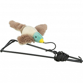 Plüss repülő kacsa gumiszalagon 13 cm, ajtókeretre szerelhető