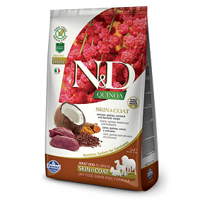 Farmina N&D kutya QUINOA (GF) felnőtt minden fajta, bőr és szőr, szarvas 2,5 kg Farmina N&D kutya QUINOA (GF) felnőtt minden fajta, bőr és szőr, szarvas 2,5 kg