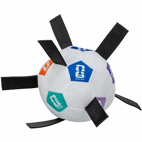 FIFA 2026 puha apport labda fogantyúkkal, 12 cm, fehér/színes/fekete - KORLÁTOZOTT AJÁNLAT