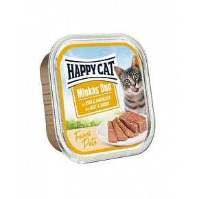 Happy Cat Minkas Duo Paté - Marhahús és nyúl 100 g
