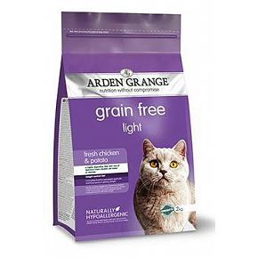 Arden Grange Macska GF Felnőtt Light friss Csirke&Burgonya 2kg
