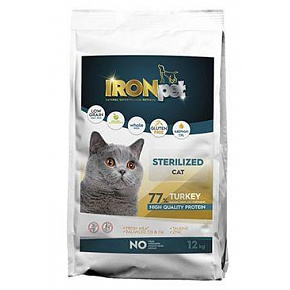 IRONpet Macska Felnőtt Sterilizált Pulyka 12kg