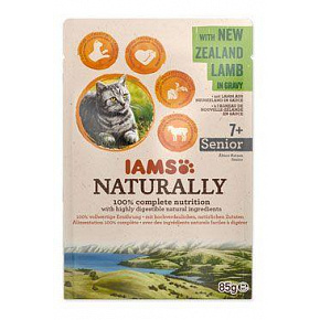 Iams Cat Senior Naturally tasak Bárány szószban 85g