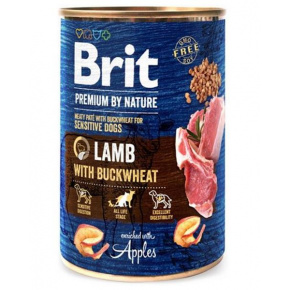 Brit Premium by Nature kutyaeledel Bárány hajdinával 6 x 400 g konzerv