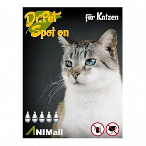 Dr.Pet spot-on pipetta macskáknak 5 x 1 ml (spot-on kullancs- és bolhaelhárító macskáknak)