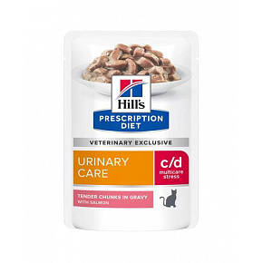 HILLS Diet Feline c/d Urinary Stress Salmon ÚJ KAPSZULA 12x85 g