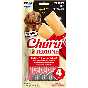 Churu Dog Terrine csirke marhahússal L fajtájú 4x54g