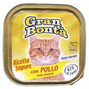 GRAN BONTA pástétom csirkehússal macskáknak 100g GRAN BONTA pástétom csirkehússal macskáknak 100g