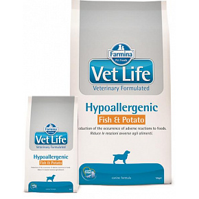 Vet Life Natural DOG Hypo hal és burgonya 12kg Vet Life Natural DOG Hypo hal és burgonya 12kg
