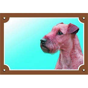 Színes jelzés Figyelem kutya, ír terrier Színes jelzés Figyelem kutya, ír terrier