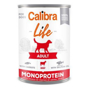 Calibra Dog Life Cons.Felnőtt marhahús sárgarépával 400g