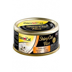 GimCat ShinyCat konz. tonhalfilé sütőtökkel 70g