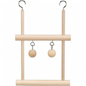 Kétszemélyes fa hinta golyókkal 12x20cm