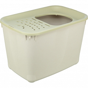 Macska WC HOP-IN, felső nyílás, 38 × 39 × 58 cm, szürke/zöld