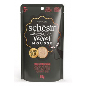 Schesir Cat pocket After Dark Velv.Mousse csirke/marhahús.80g