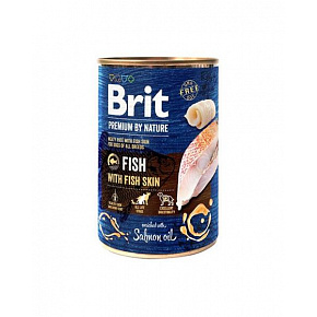Brit Premium by Nature kutya Fish with Fish Skin 6 x 400 g konzerv Brit Premium by Nature kutya Fish with Fish Skin 6 x 400 g konzerv