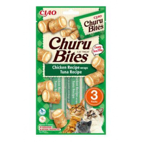 Churu Cat Bites csirkefalatok és tonhalpüré 3x10g