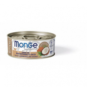 MONGE SUPREME KITTEN tonhal barna rizzsel és kókusszal macskáknak 80 g