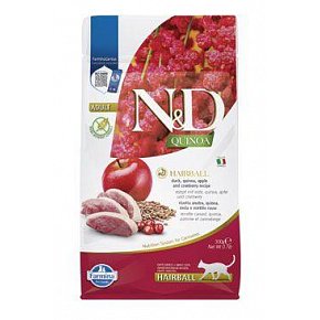 N&D Quinoa CAT Hairball kacsa és áfonya 300g N&D Quinoa CAT Hairball kacsa és áfonya 300g