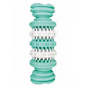 Kutyajáték Csont mentával Zöld/Fehér 15,5cm HipHop