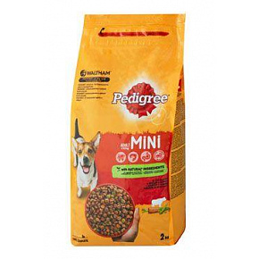 Pedigree Dry Adult Small marhahús zöldségekkel 2kg Pedigree Dry Adult Small marhahús zöldségekkel 2kg