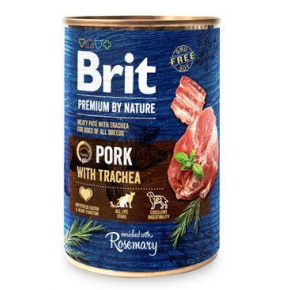 Brit Premium Dog by Nature konz Sertés & Légcső 400g