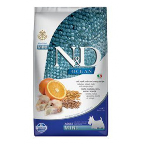 N&D OCEAN DOG LG Adult Mini Tőkehal & Narancs 2,5kg