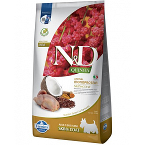 Farmina N&D kutya QUINOA (GF) felnőtt mini, bőr & szőrzet, fürj & kókusz 7 kg Farmina N&D kutya QUINOA (GF) felnőtt mini, bőr & szőrzet, fürj & kókusz 7 kg