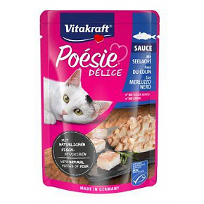 Vitakraft Cat Poésie DéliSauce zsebben tőkehal sötét. 85g Vitakraft Cat Poésie DéliSauce zsebben tőkehal sötét. 85g