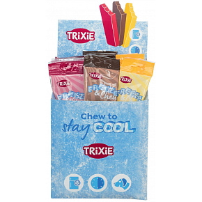 Freeze & Chew Bar - "zamraz a žvýkej", pamlsek pro psy 65 g, [18], čoko/vanilka/jahoda - LIMITOVANÁ