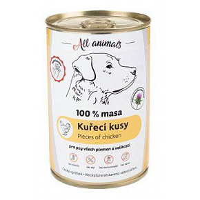 All Animals DOG konz. Csirkedarabok 400g