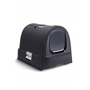 Curver WC macska beltéri ház Rattan 39x39x51cm antracit Curver WC macska beltéri ház Rattan 39x39x51cm antracit